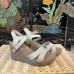 Gentle used croc wedge heel